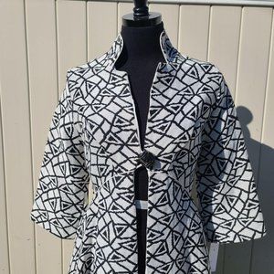 Vintage Black and White Princess coat  by Darieux